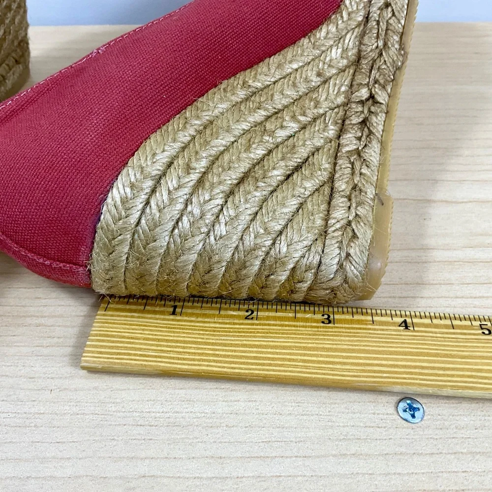 Viscata Barcelona Espadrille Wedge Heels Red (39) - Picture 10 of 10